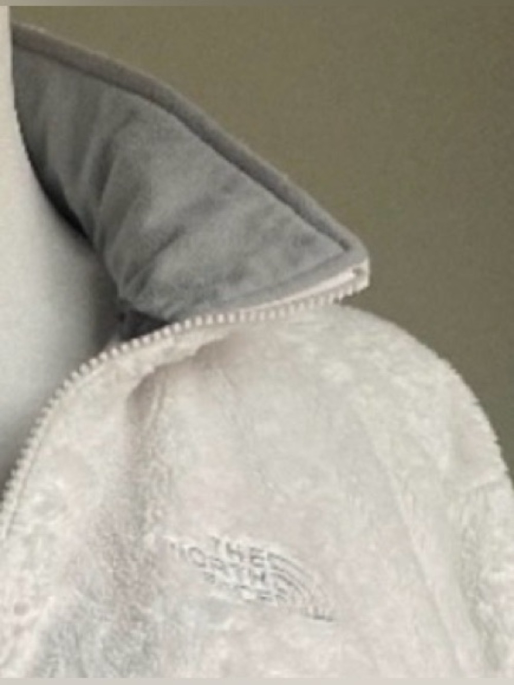 THE NORTH FACE White Osito Full Zip Shaggy Fleece Jacket Women's Outdoors -Large - Picture 12 of 15